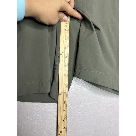 PrAna Koen Flat Front Short Womens US Size Large Green Pockets Stretch Waist - Picture 6 of 6